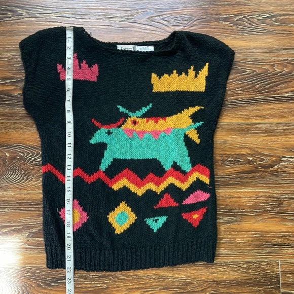 Vintage 80's Segue Sleeveless Sweater Small - Picture 5 of 7